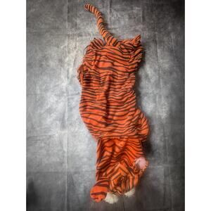 Tiger Print Hooded Dog Pajamas Halloween Costume Jacket Size XL